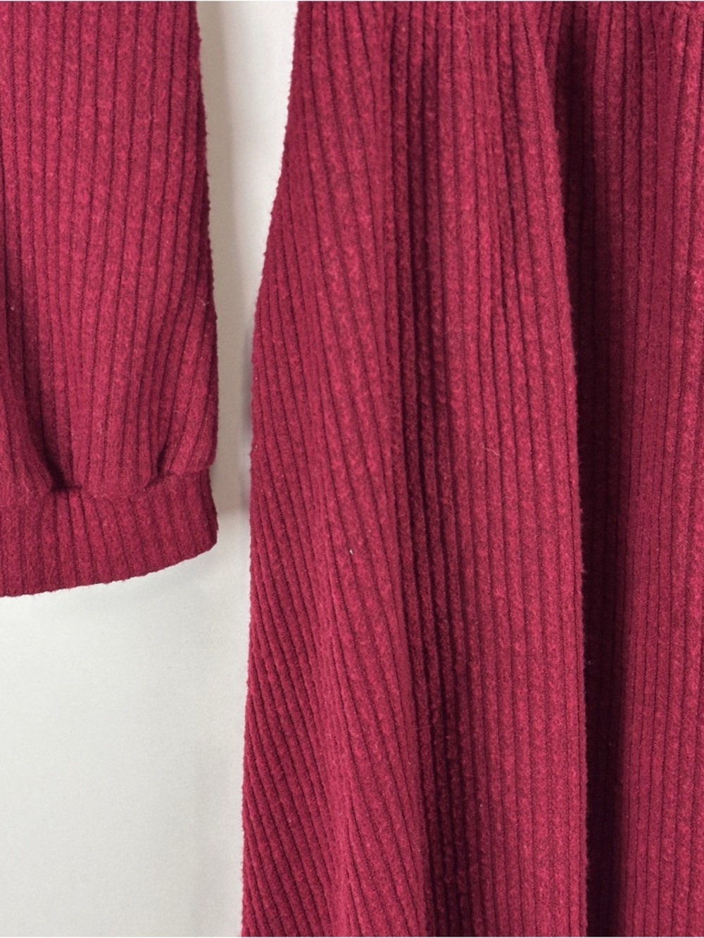 NWOT Allegra K Sweater Dress Ribbed Knit Scoop Neck Long Sleeve Pockets XS - Picture 2 of 9